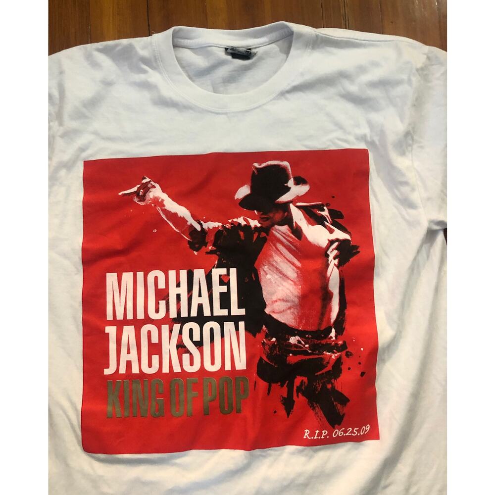 Michael Jackson Memorial T-Shirt King Of Pop 1958 - 2009 RIP Tribute Size XL